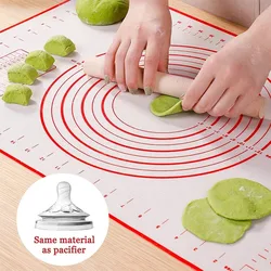 Lager Silicone Baking Mat Extra Thick Non Stick Baking Mat with Measurement Kitchen Fondant Dough Rolling Mat Oven Liner