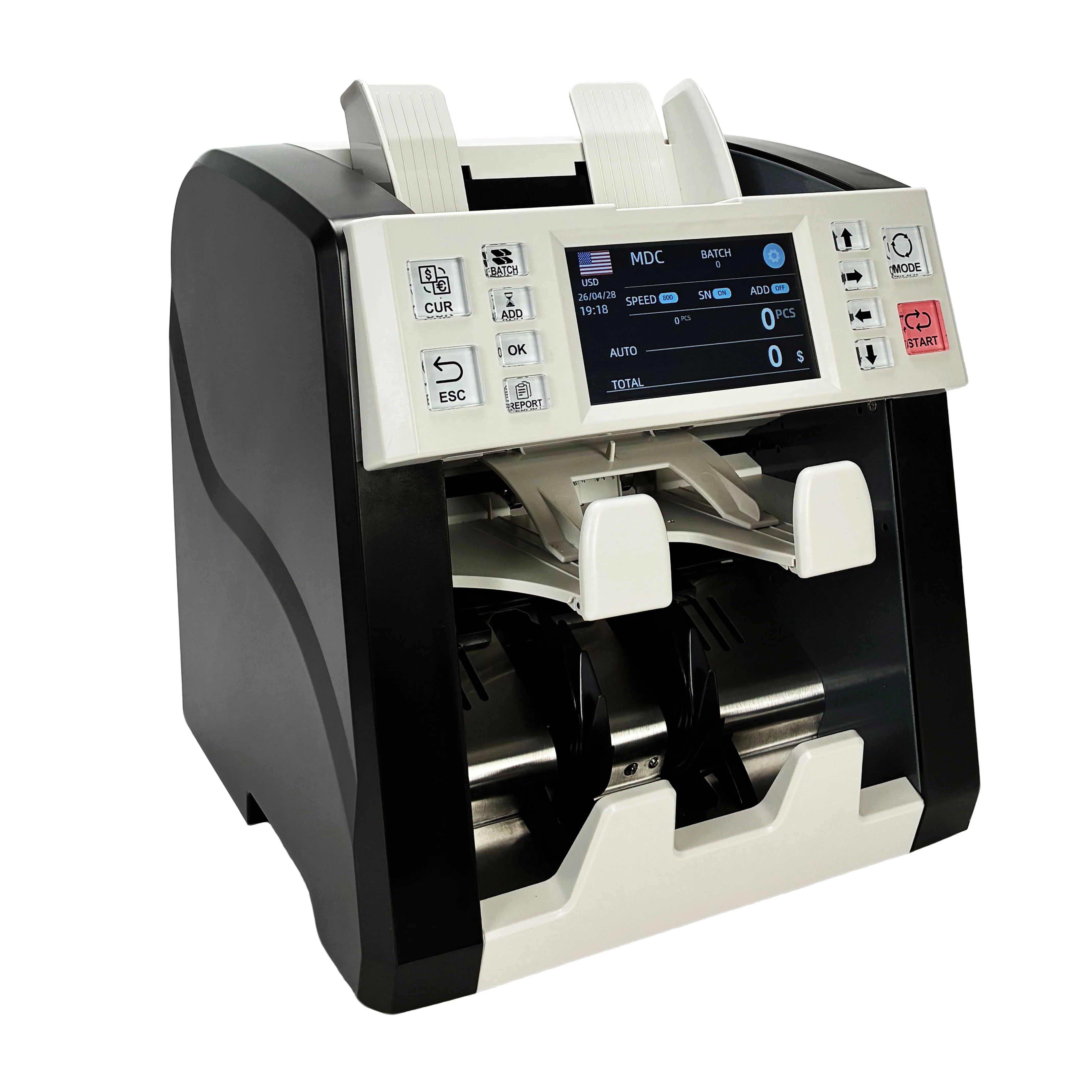 Xindabill Serial Number Reading Mixed Value Denomination Counter Fake Money Sorter Built-in Printer 1200 Pcs/min Counting Speed