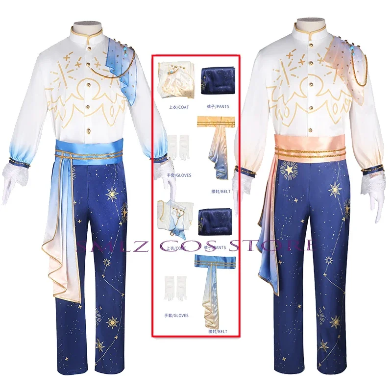 Anime Tsukinaga Leo/Tenshouin Eichi Gioco Cosplay Ensemble Stelle Fine Cavalieri Costume Starlight Parade Cos Party Outfit per Gli Uomini