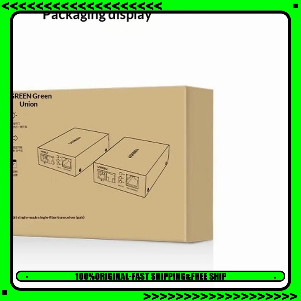 UGREEN 65665 CM330 Gigabit Single Mode Single Fiber Optic Transceiver SC 3km Ethernet Converter with Surge Protection