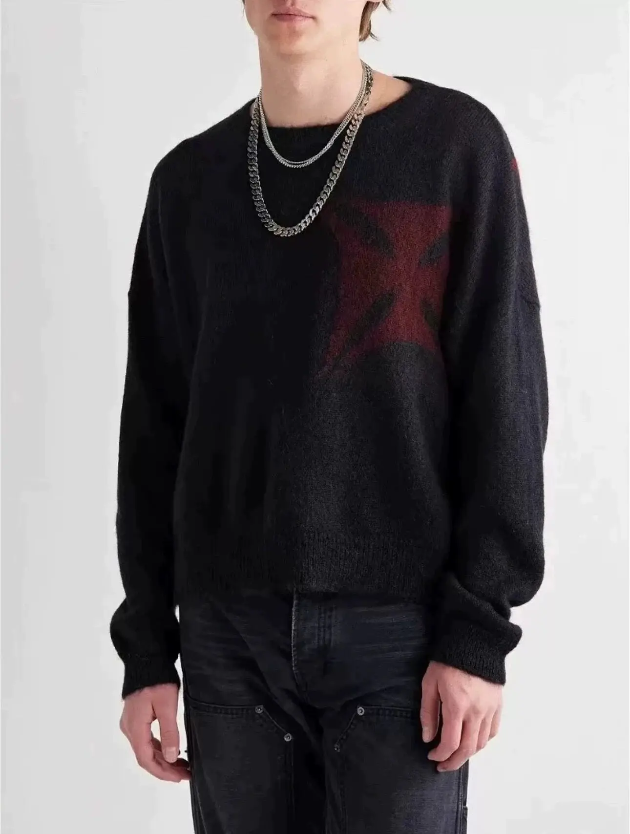 ER/D Scarlet Cross Sweater Knitted Sweater