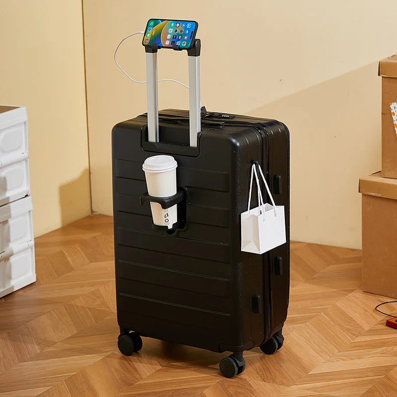 Maleta de equipaje de Material ABS elegante de gran capacidad con ruedas bolsa de viaje maleta de viaje de 20 pulgadas y 24 pulgadas portaequipajes