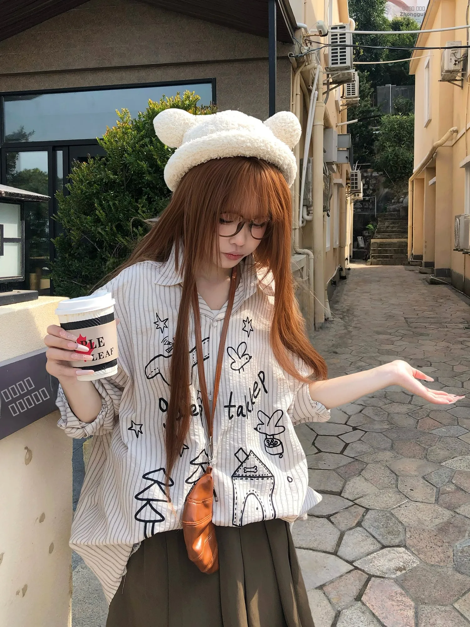 

Оригинальная женская свободная рубашка TUDOU в ретро-стиле с полосками и длинными рукавами, универсальная, в корейском стиле, новинка, весенний сезон 2025 года