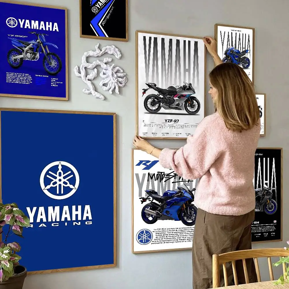 Cool-Y-YAMAHAS Classic Vintage Posters Decoracion Painting Wall Art White Kraft Paper Kawaii Room Decor
