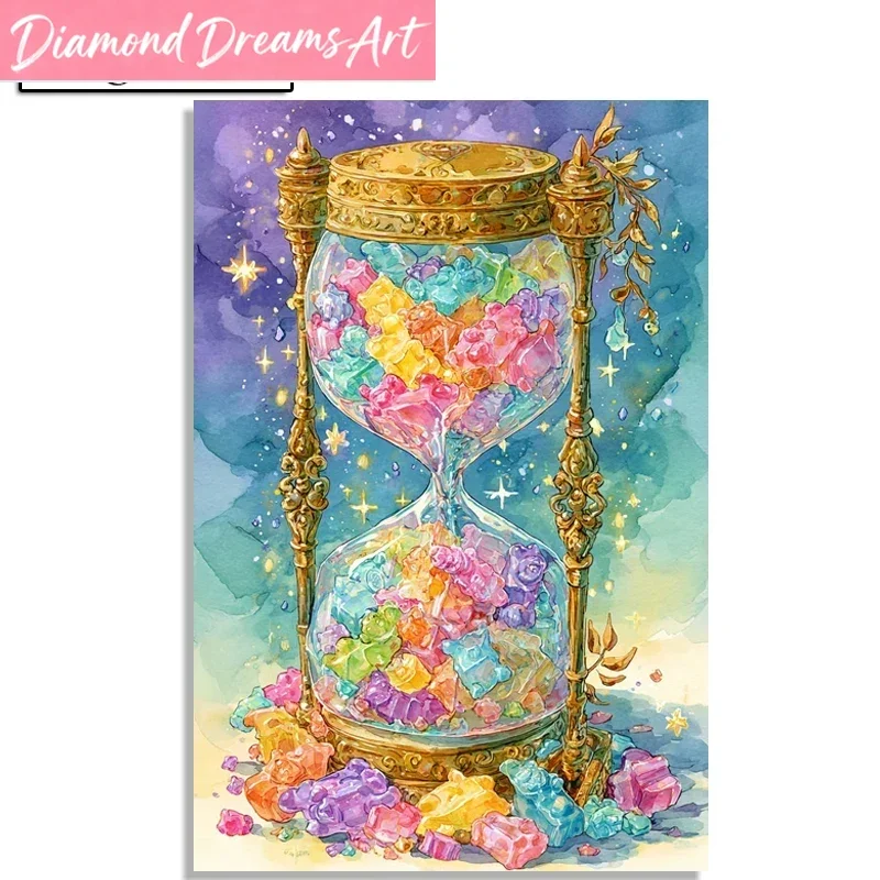Frameless, Fairy Dust Diamond Painting Kit Magic Full Crystal Hourglass Cross Stitch Art Handicraft Mosaic Home Decor High Quali