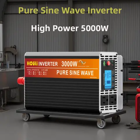 Inversor de onda senoidal pura dc para ac 12v 24v a 120v 4000w 3000w 2000w 60hz inversor de alta potência display lcd inversor solar do carro