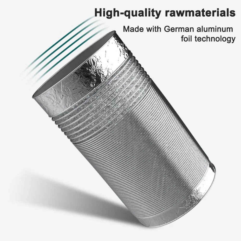 Telescoping 2m Ventilation Hose 150mm Diameter with Smooth Interior for Easy Maintenance and Debris Prevention