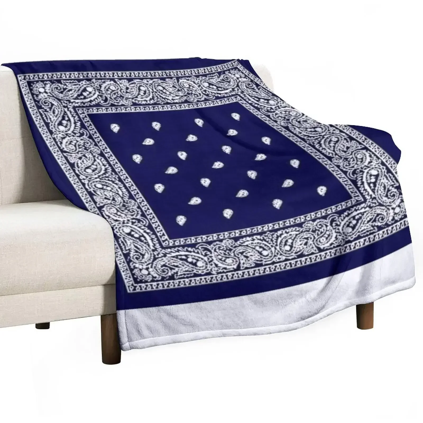 Crips - Bandana Patern Throw Blanket blankets and throws Polar Plaid Softest Blankets