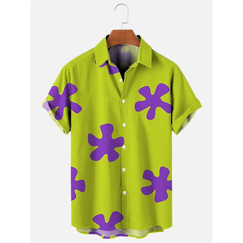 Hawaiian men's shirts, summer outdoor beach men's short-sleeved shirts, urban daily casual men's shirts, street fashion men's sh