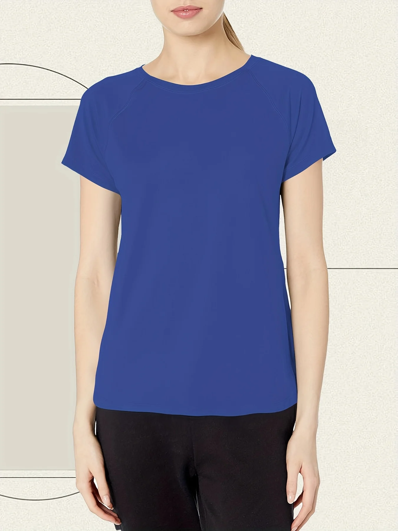 Schnell trocknendes Damen-T-Shirt mit kurzen Ärmeln und Widerstandsfähigkeit für Fitnessstudio, Sport, feuchtigkeitsableitend, Rundhals-T-Shirt, Training, Übung, Fitnessstudio, Sport-Shirt – Detail 7