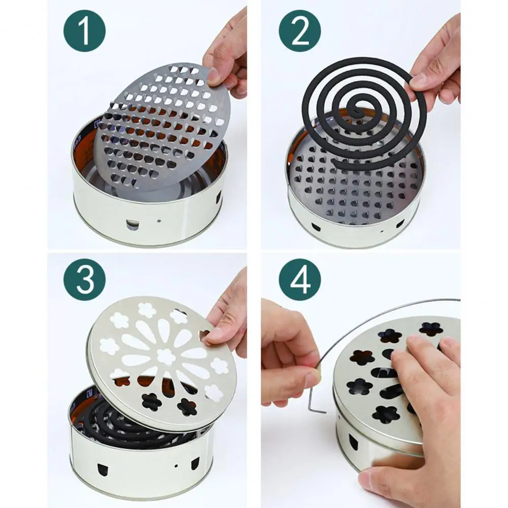 Round Shape Incense Coil Holder Large Capacity Fly Repellent Excellent Petaloid Decorative Mosquito Coil Container