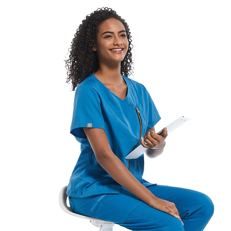 Stomatoloci, pielęgniarki, szczotkowanie rąk, sukienki chirurgiczne, damskie ubrania do mycia rąk, zestawy kliniczne z krótkim rękawem