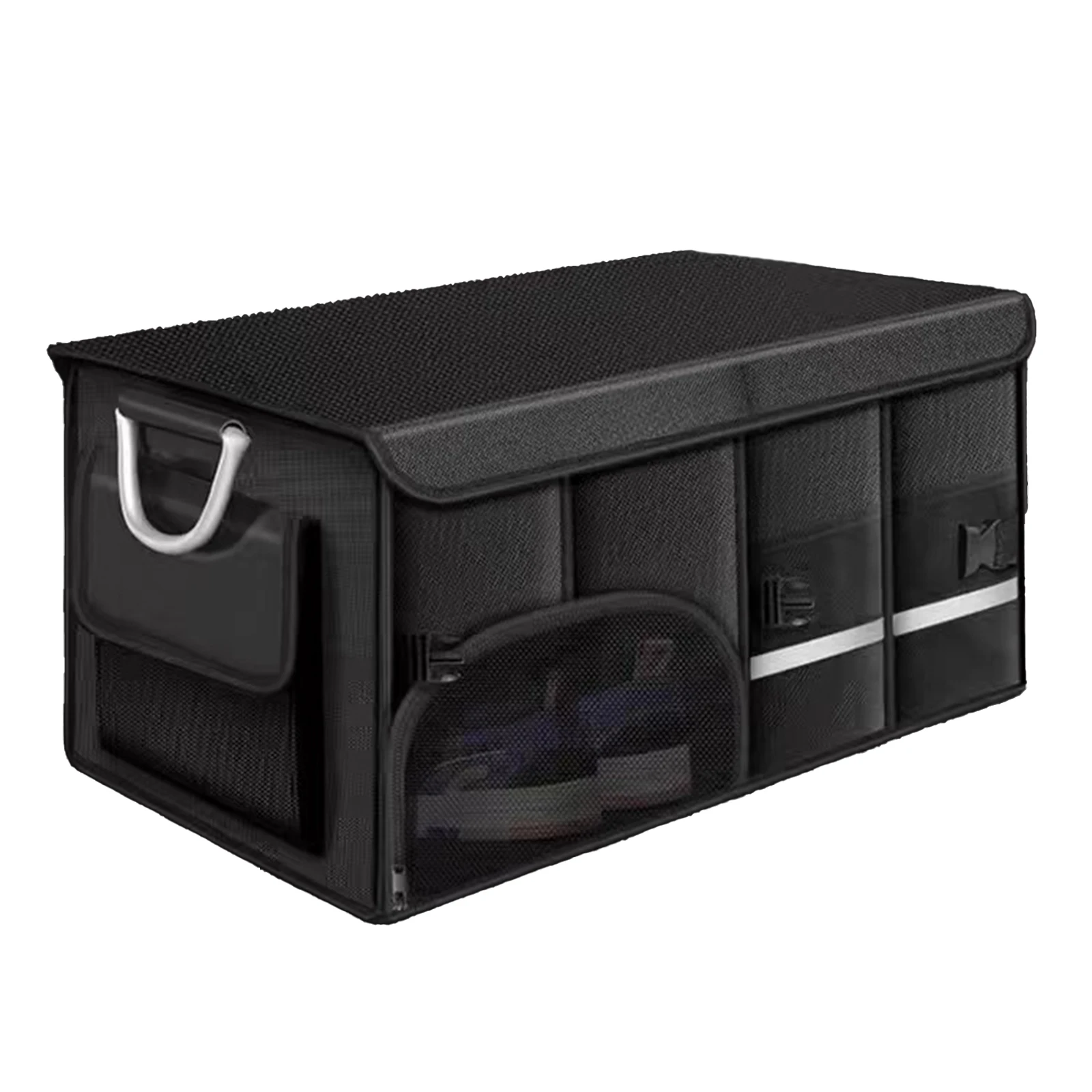 Large Capacity Car Trunk Organizer 72L/110L Foldable Car Storage Box Waterproof Storage Bag for Fishing Camping