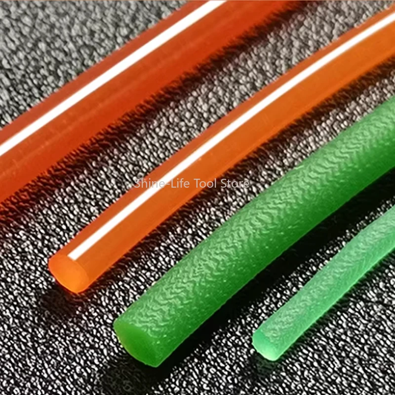 SL Green Rough Surface/Red Glossy Surface Meltable Cord Polyurethane Conveyor Belts PU Round Drive Belt Diameter 2-12mm