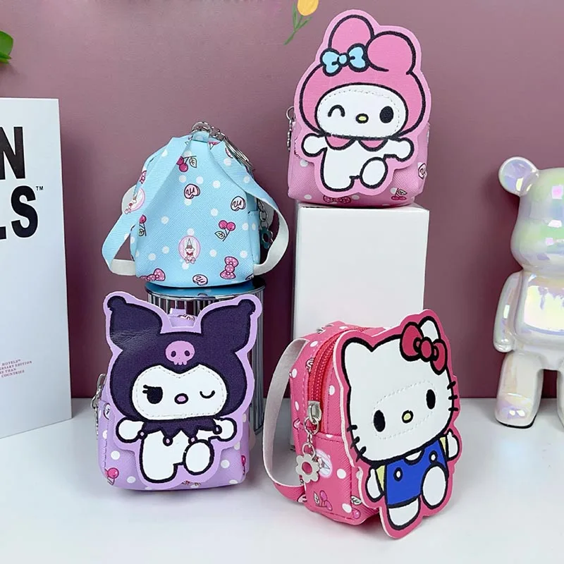 

12pcs/lot Sanrio Melody Kuromi Pencil Case Kitty Schoolbag Shape Pencil Bag Coin Purse Stationery Pouch Gift School Supplies