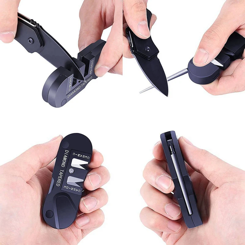 Portable Mini Knife Multifunction Sharpener With Wrist Flashlight Holsters Durable Diving Flashlight