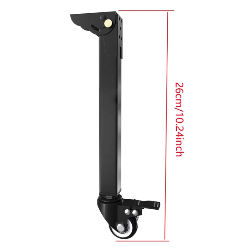 4 PCS Foldable 90 ° Table Leg 26CM Universal Wheel Brake Folding Leg Camping Table Stand Metal Leg Support Foot Computer Table