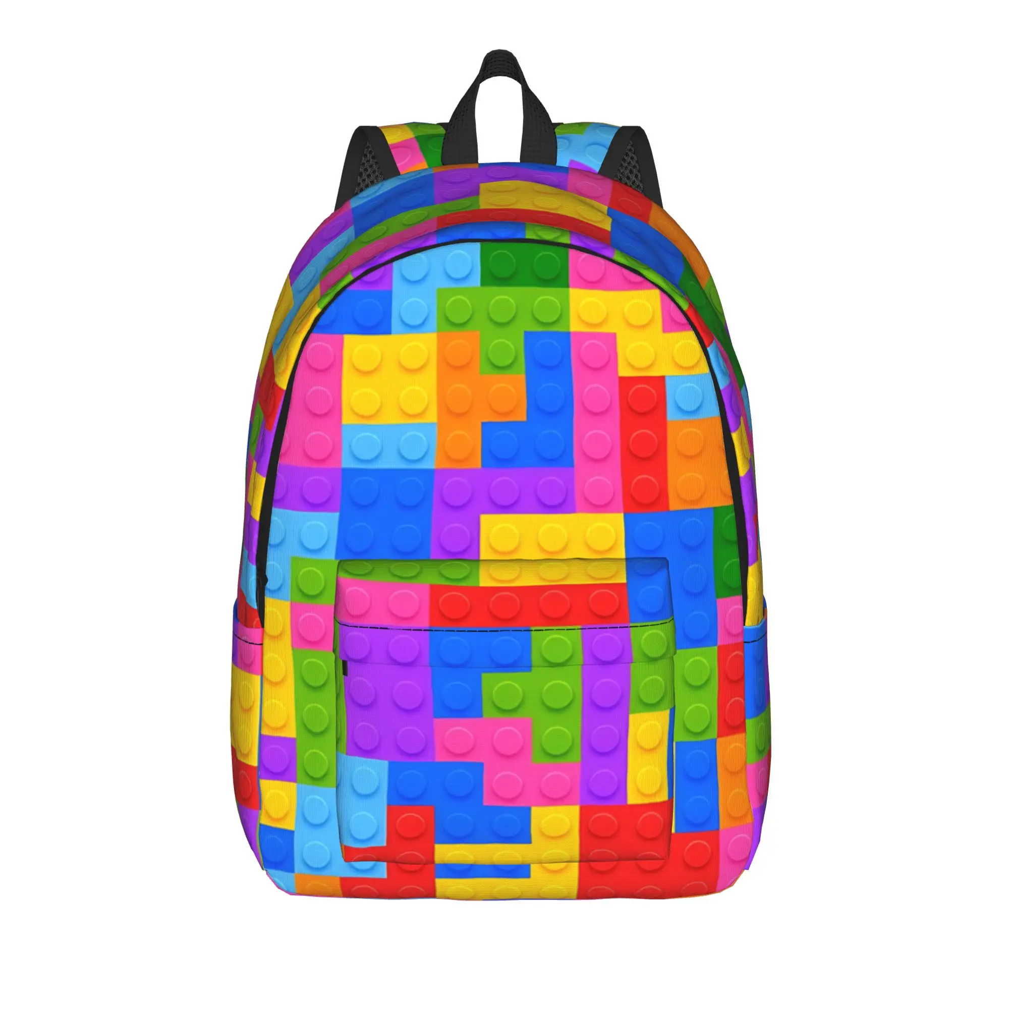 Building Blocks Partten Casual Backpack Gift High School Business  Daypack for Men Women Laptop Shoulder Bag