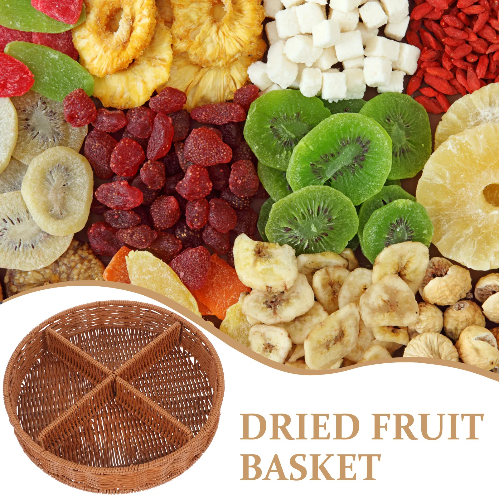 

Multipurpose Woven Serving Basket Detachable Inner Frame Snack Storage Holder For Food Organizer Fruit Basket Desktop Decor