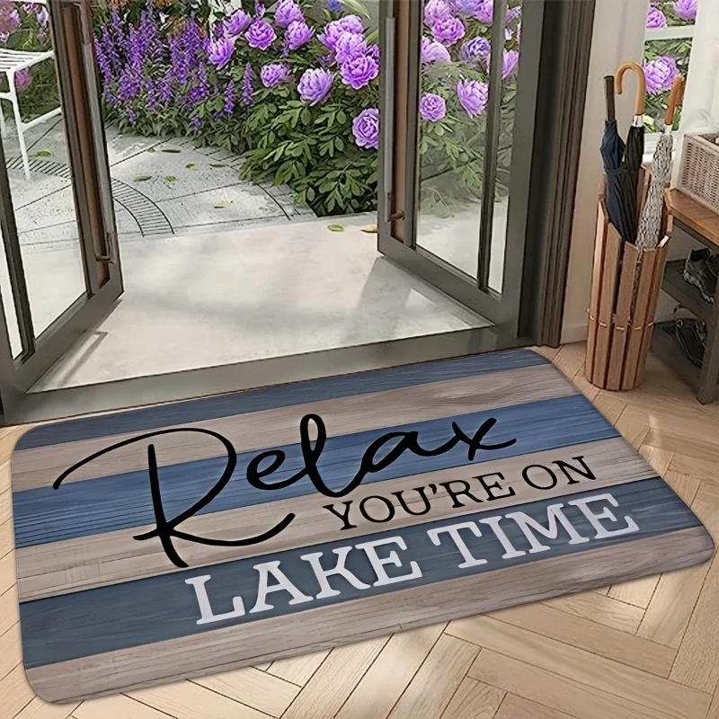 1Pc Wooden Box Trap Print Door Mat Absorbent Washable Home Decor Carpet Dirt Resistant Living Room Bedroom Bathroom Kitchen Rug