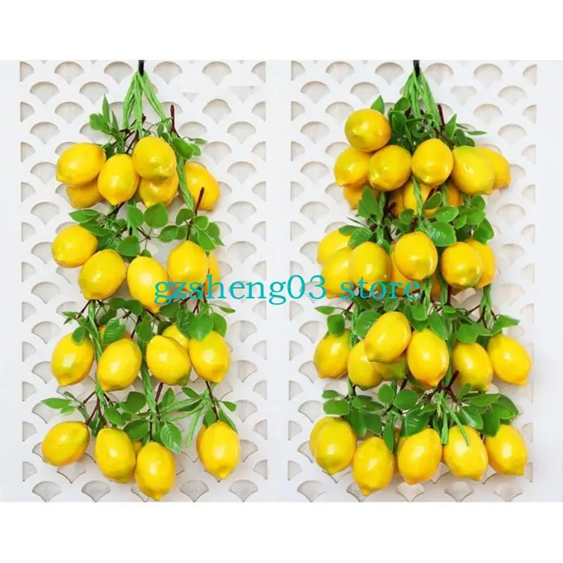 U75C Simulation Artificial Fruit Lemon String for Restaurant Hotel Home Garden Decor