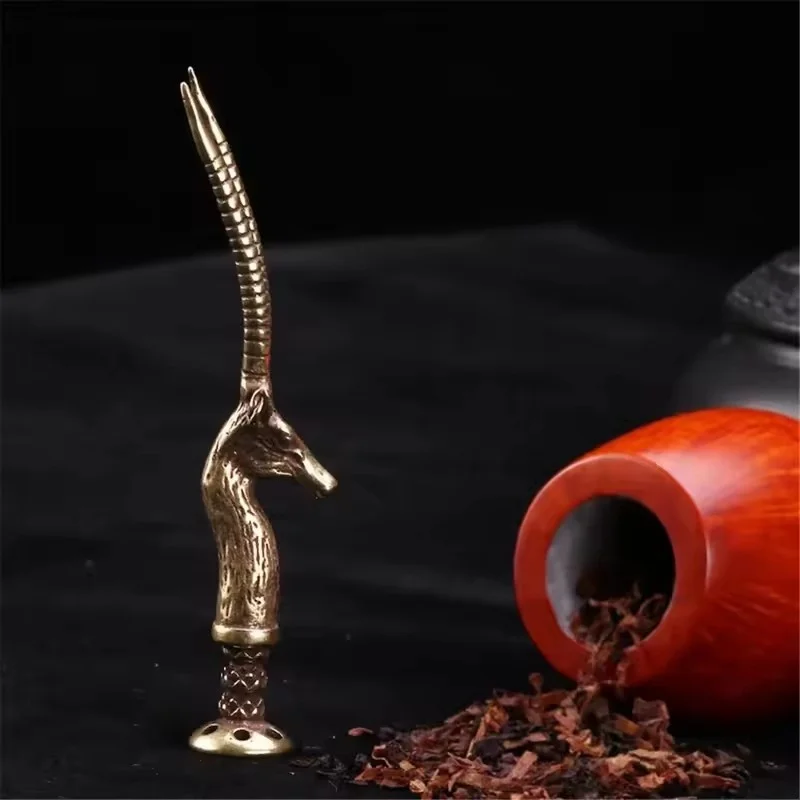 عصا ضغط الأنابيب النحاسية المقاومة للحرارة - سدادة الأنابيب المنحوتة، أداة ضغط أنابيب التدخين، ملحقات دخان السجائر المحمولة