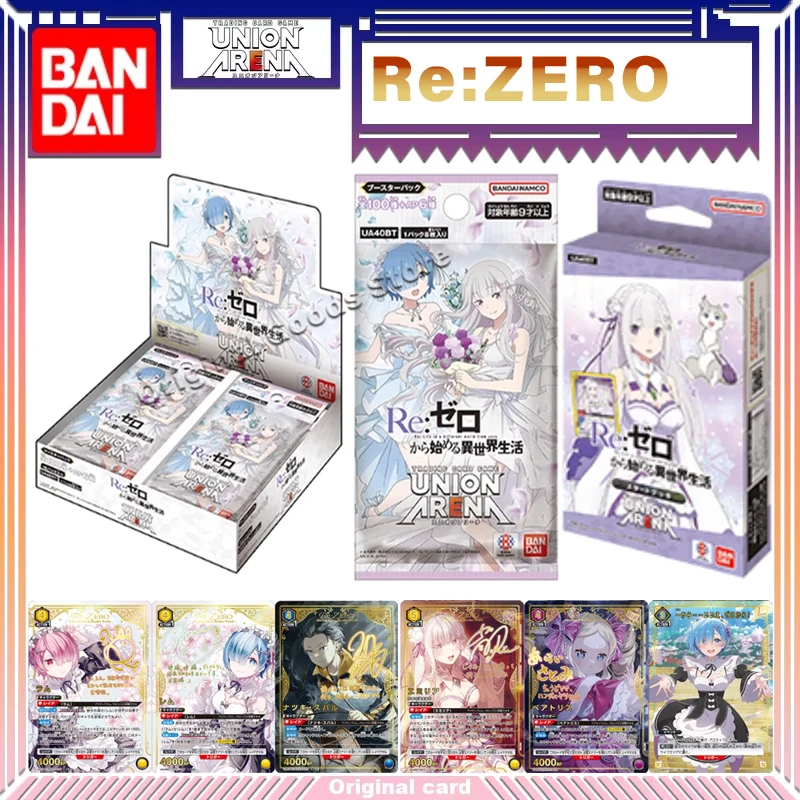 

Оригинальная карта Bandai Re:ZERO Starting Life in Another World Card UNION ARENA TCG, коллекционные карты японского аниме, подарки для детей