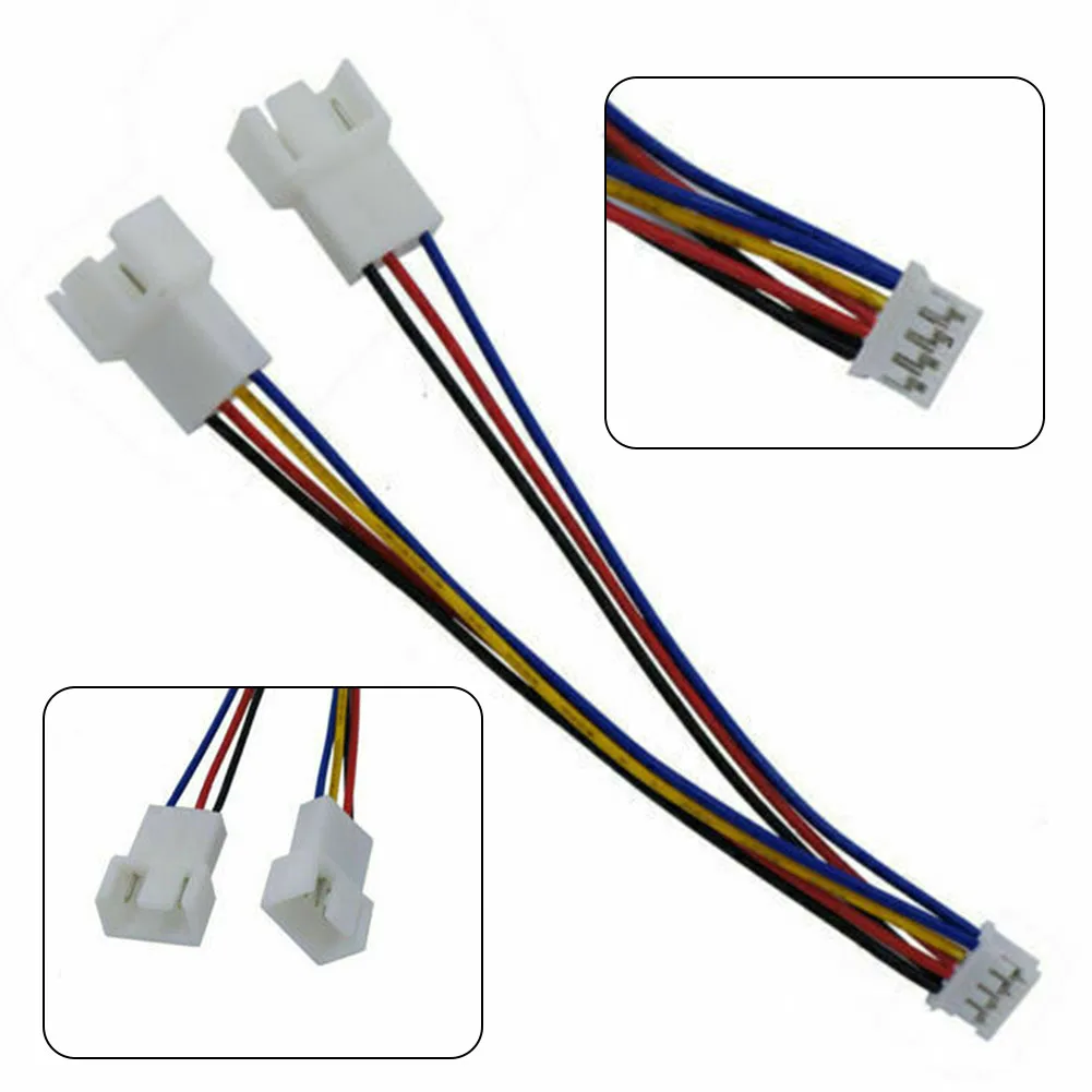 

1x Graphics Card Fan Cable GPU PH2.0 Mini 4Pin To 2 Way CPU 4Pin -PWM Fan Connector Cable -Lead Y Splitter Split Two Fan Lines