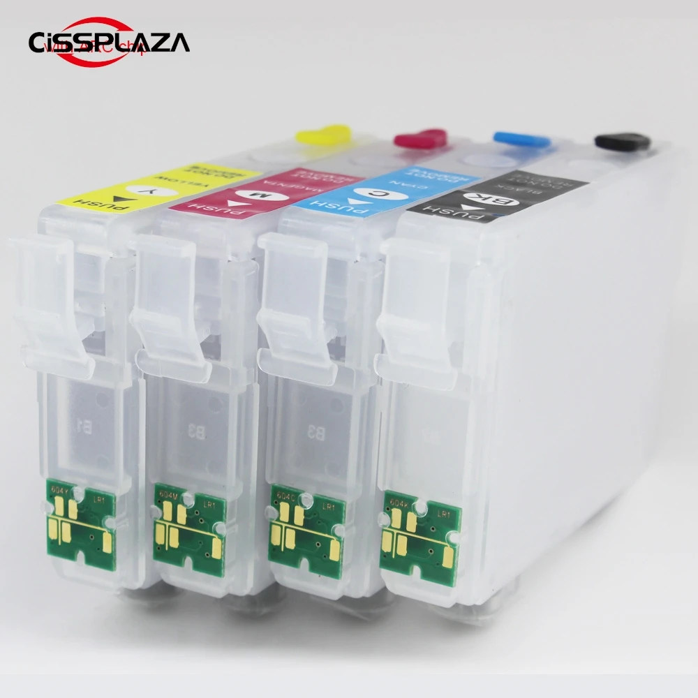 CISSPLAZA 1set T604XL T604 604 ARC empty refillable Ink Cartridge compatible for Epson XP-2200 2205 3200 3205 4200 4205 WF-2910