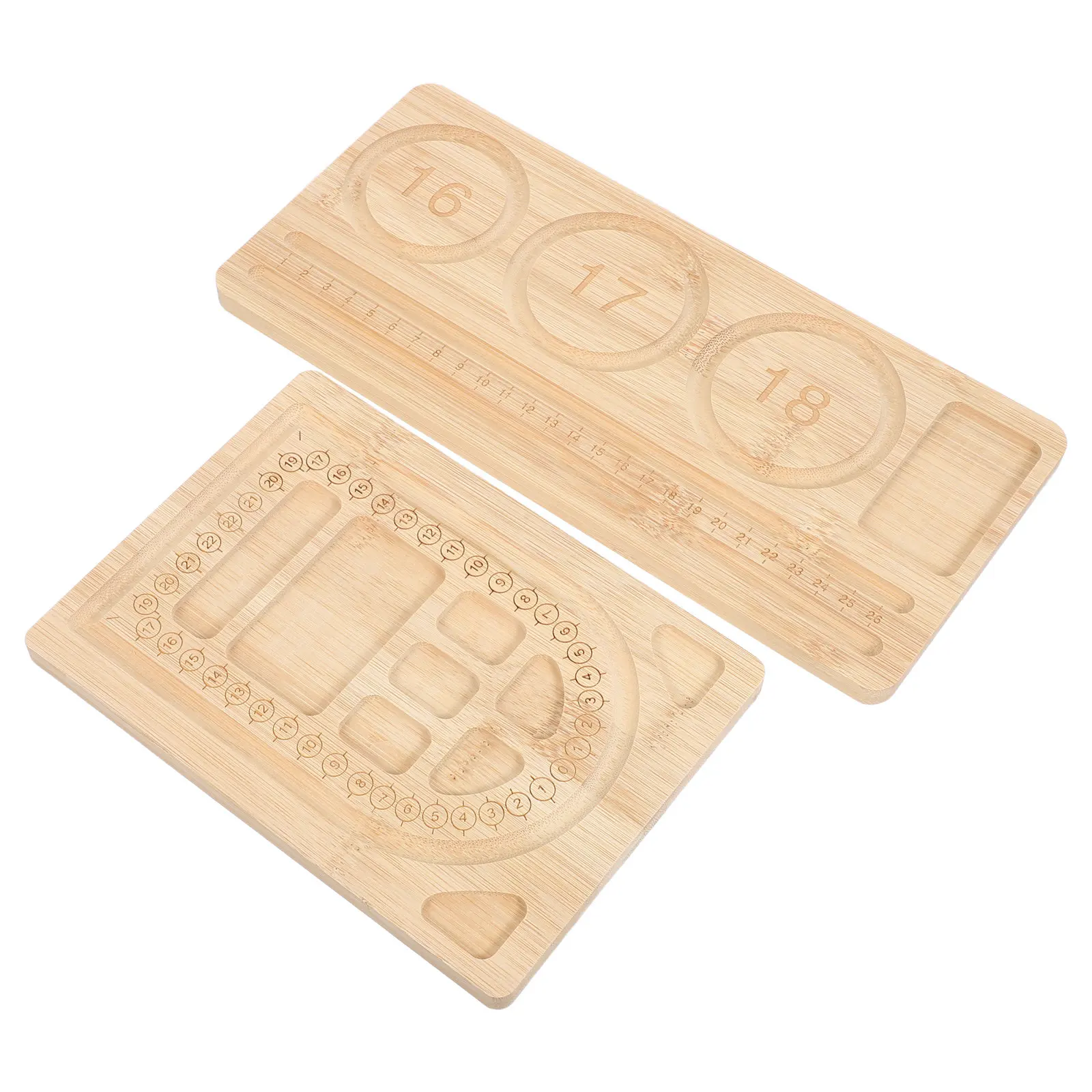 

Набор из 2 бамбуковых подносов для бисера с ручкой, органайзер для бисероплетения, доска для сортировки бусин, подставка для рукоделия, DIY