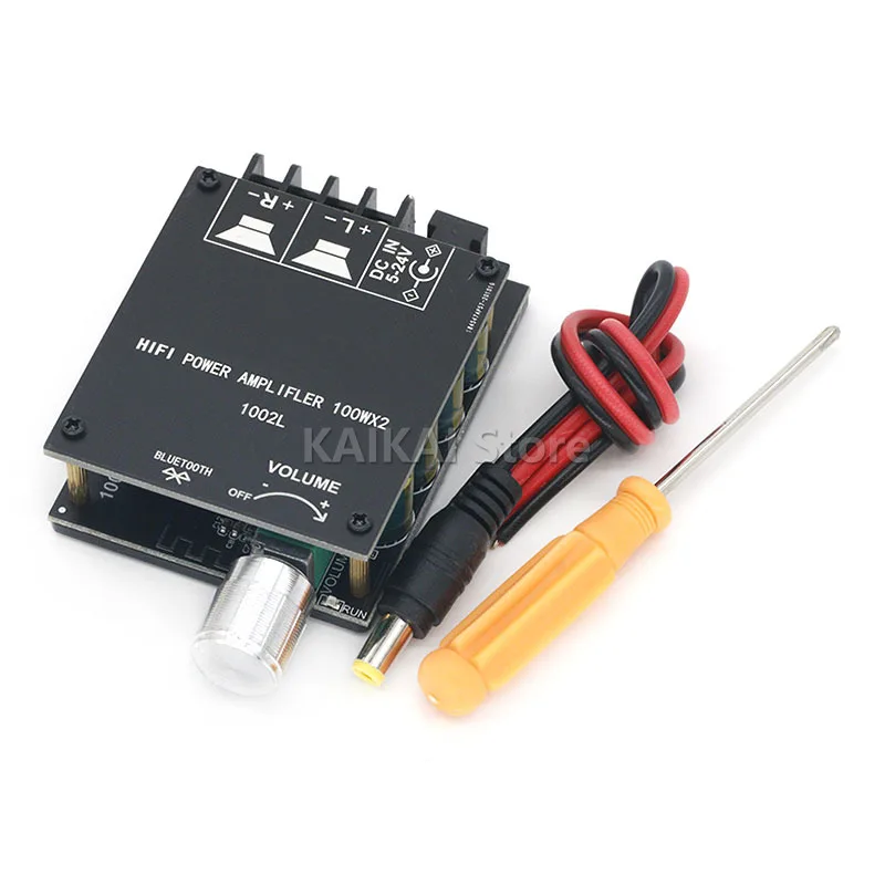 Imagem -05 - Mini Wireless Audio Power Digital Amplifier Board Stereo Bluetooth 5.0 Zk1002l 100wx2 12v 24v dc