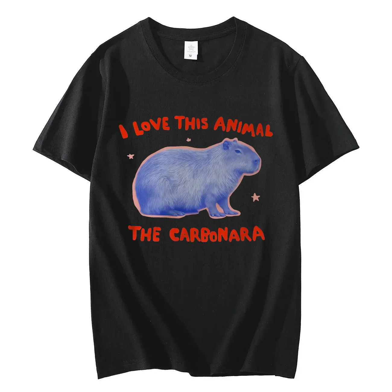 

I Love This Animal The Carbonara Funny Capybara Meme T-shirt Fashion Y2k Oversized T-shirts Unisex Summer Casual Cotton T Shirts
