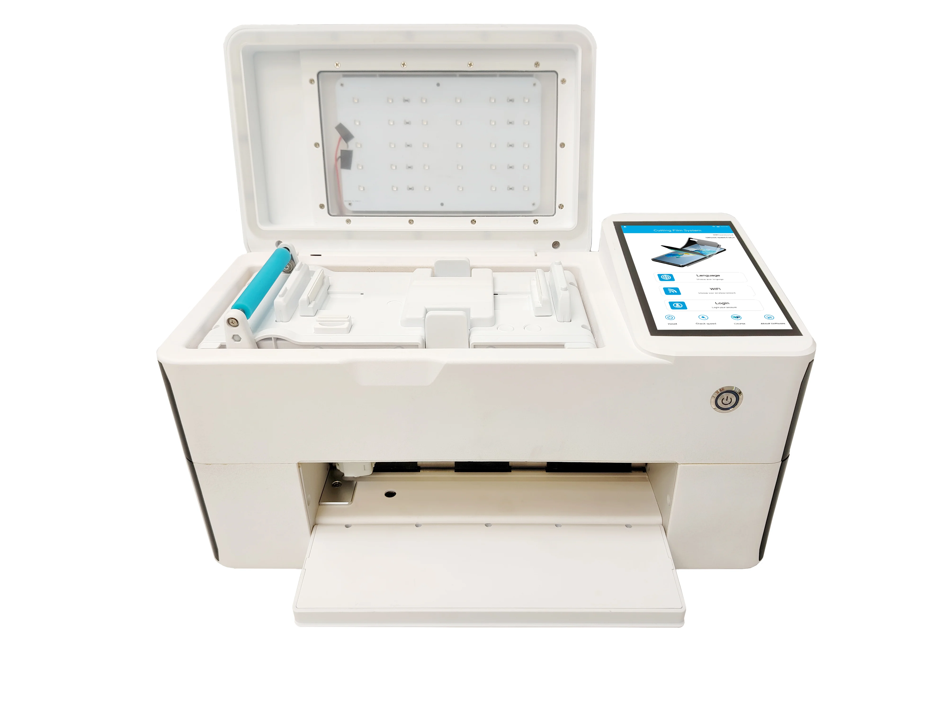 

Integrated 2-in-1 Automatic Screen Protector Cutting and Applying Machine for TPU Hydrogel PC PVC Soft Film Phone Film Cutter