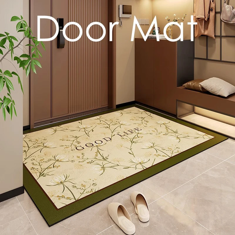 

Кожаный коврик для входной двери, настраиваемый домашний напольный ковер, коврик для ног, легкая чистка, не требующий ожидания, дверной коврик