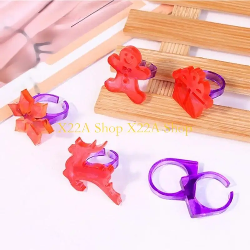 Unique Crystal Epoxy Rings Silicone Mold Set for Jewelry Making Creative Crafts