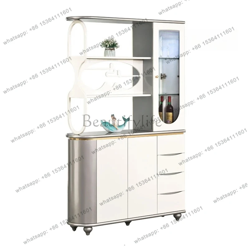 small apartment partition cabinet is opposite the door to  home entrance cabinet wine cabinet  integrated double-sided screen