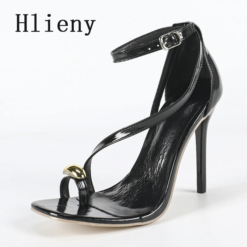 

Hlieny/летние сандалии в уличном стиле, женские туфли на высоком каблуке с квадратным носком, пикантные женские вечерние туфли для стриптиза с пряжкой и ремешком на щиколотке