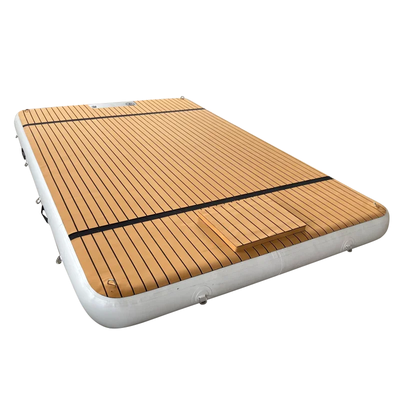 

Hot Sell Inflatable Floating Platform Eva Leisure Water Inflatable Swim Platform Floating Dock for Lake