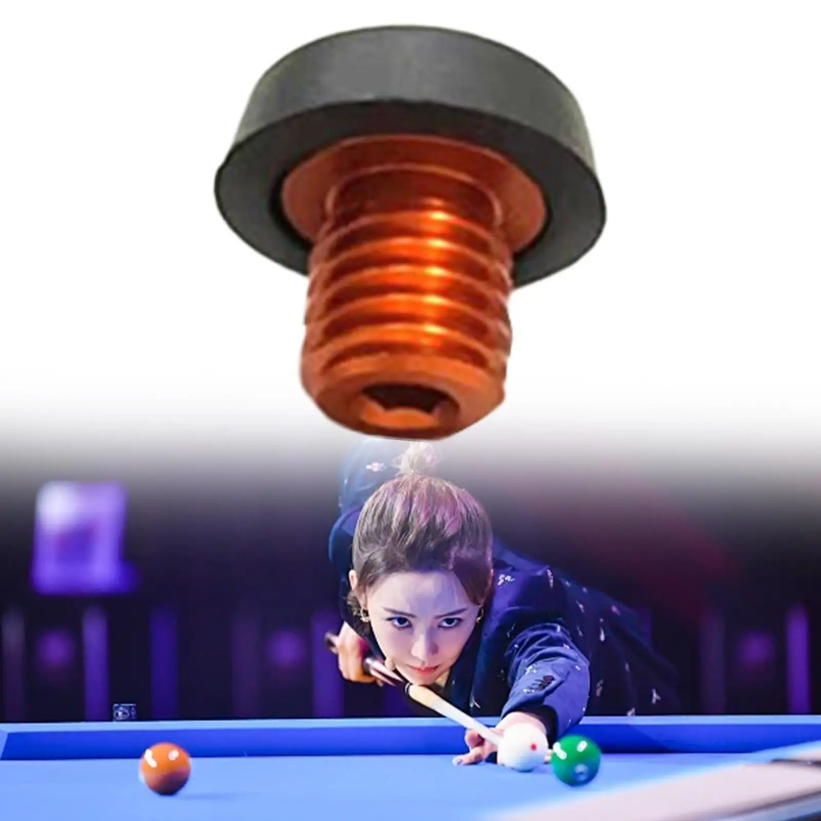 

Нижняя заглушка для бильярдного кия Винтовой тип Нижняя крышка для бильярдного кия Практичная маленькая прикладка для бильярдного клюшка для начинающих игроков-энтузиастов