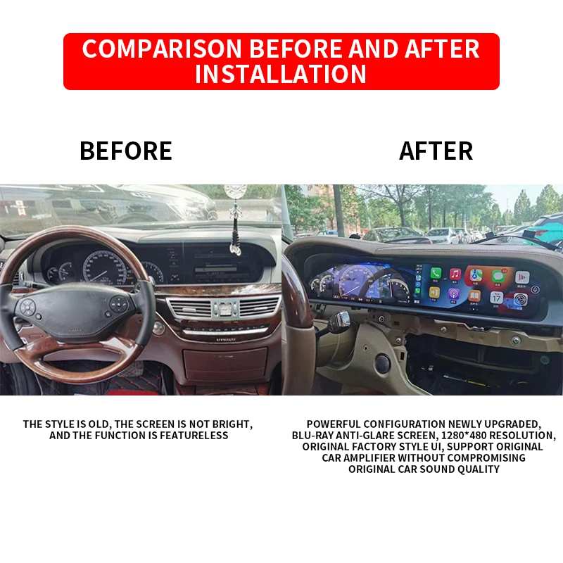 Auto  12.3" IPS Touch Screen  Android System 10.0  Car  Navigation  for Vito Vclass V250 W447