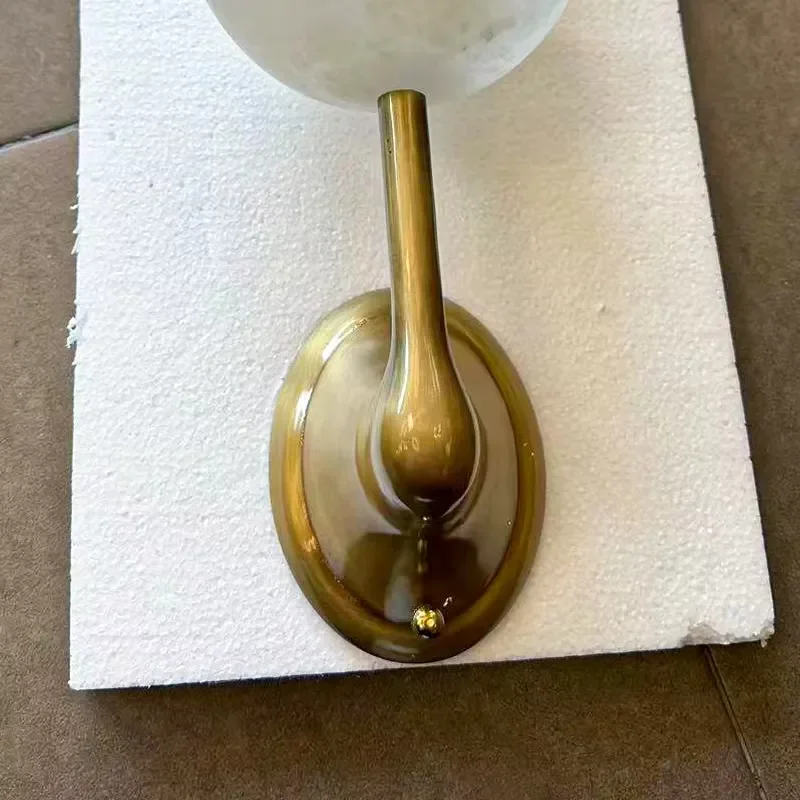 Modern Simple Brass Wall Lamp Alabaster Design for Villa Hotel Study Dining Room Bedroom Balcony LED Light for Living Room
