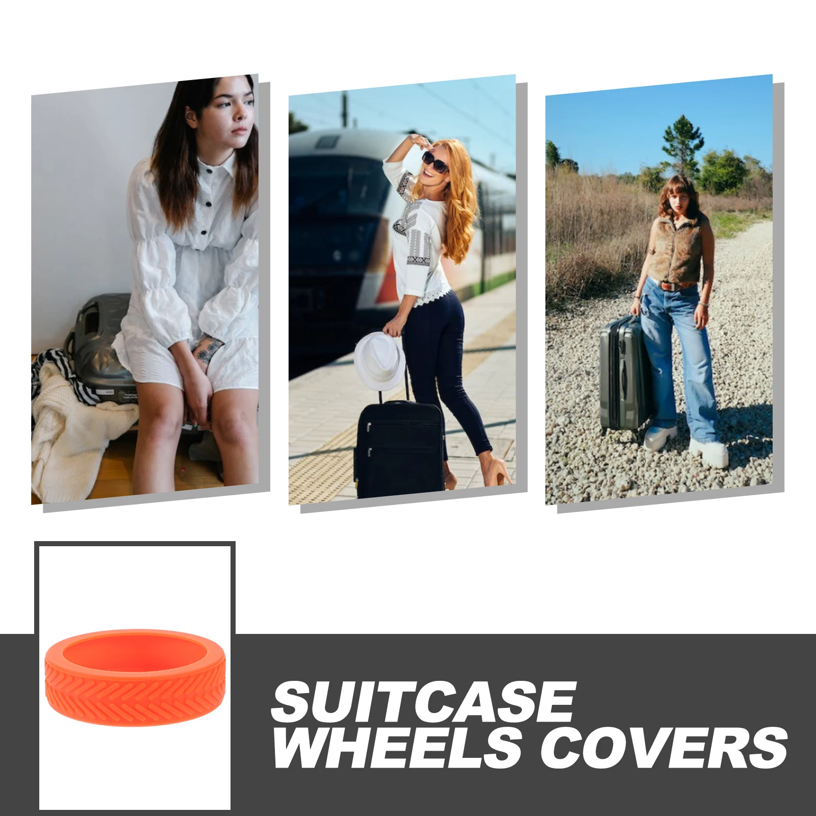 

8 Pcs Caster Protective Cover Luggage Wheel Protectors Covers for Suitcase Protection