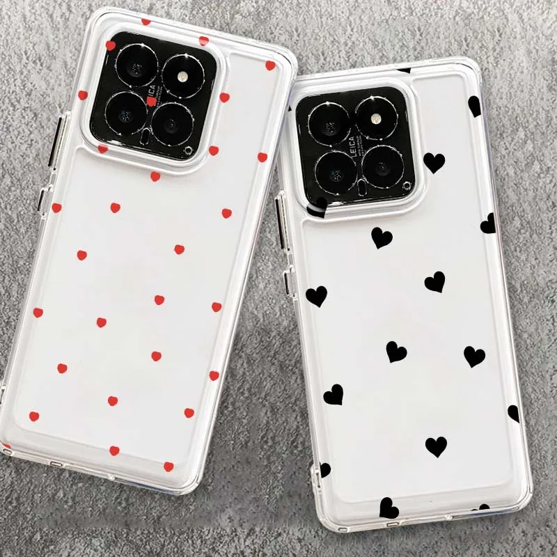 

Cartoon Red Heart Pattern For Xiaomi Mi 17 15 14 14T 15T 13 12 12S 11 Pro Lite Ultra Max Space Shell Phone Case