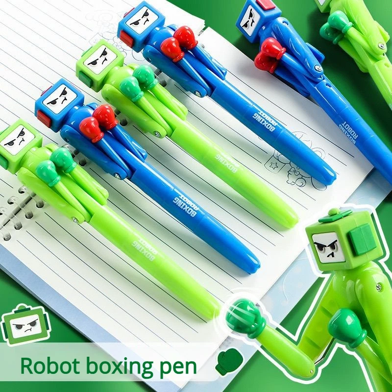 Boxender Stift-Roboter / Plüsch-Haaraccessoire-Stift mit Schlagarm, Tragbarer Cartoon-Signaturstift Ideal für Büro und Zuhause – Detail 5
