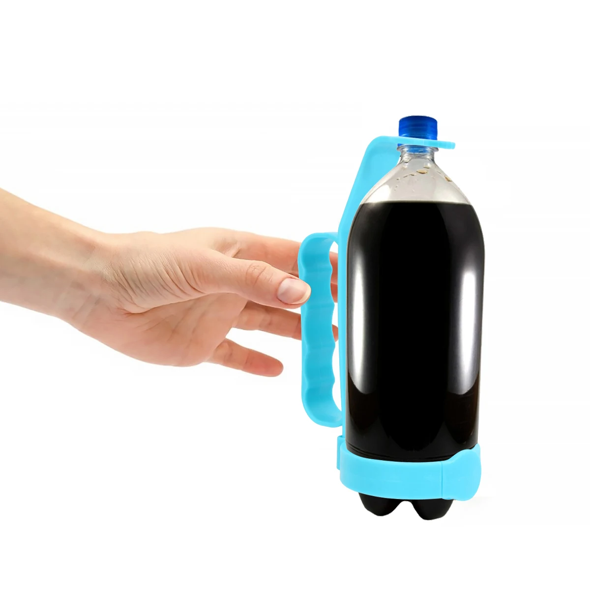 

Plastic Handle Comfortable Radian Grip Adjustable Bottle Holder Suitable Sizes Detachable Recycling Family Outdoor Kitchen