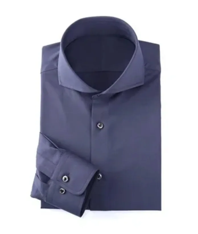 Men's shirt Windsor collar French cufflink shirt Fashion men's long sleeved luxury business formal shirt with buttons