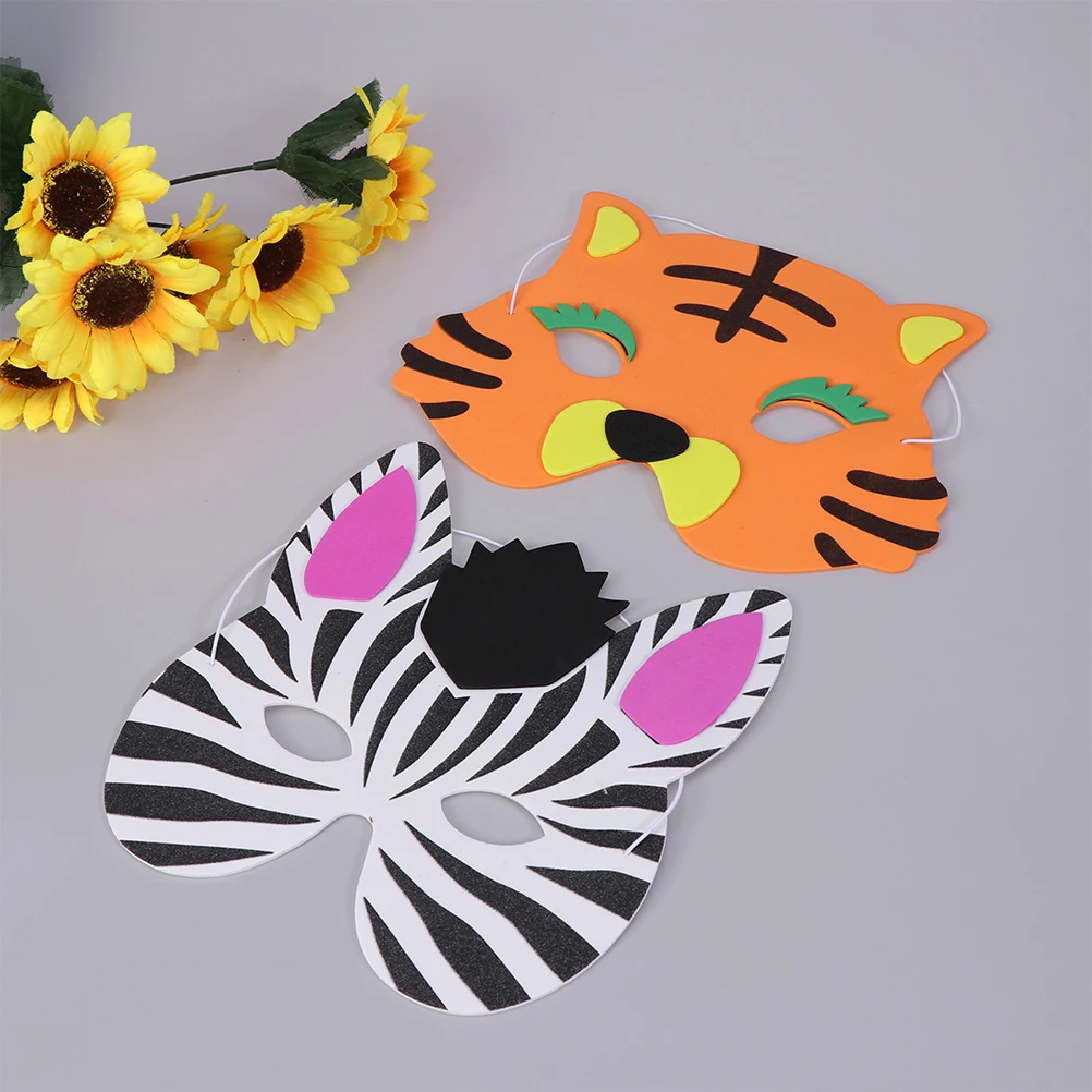 

6pcs Cartoon Animal Mask Adorable Mask Kids Dress-Up Costume Accessory (Chick, Tiger, Monkey, Panda, Elephant, Zebra)