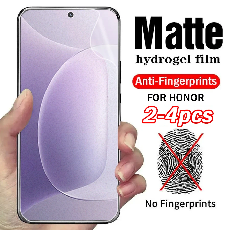 

2/3/4Pcs Matte Silicone Hydrogel Film for Honor 300 200 90 Smart 70 Lite X9 X8 X7 X6 X5 Plus X60i Frosted Screen Protector