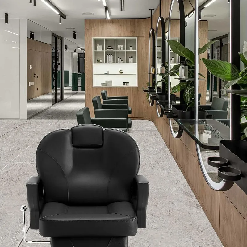 VEVOR Zwarte draaibare hydraulische verstelbare kappersstoelen met robuust stalen frame voor schoonheidssalon spa tattoo