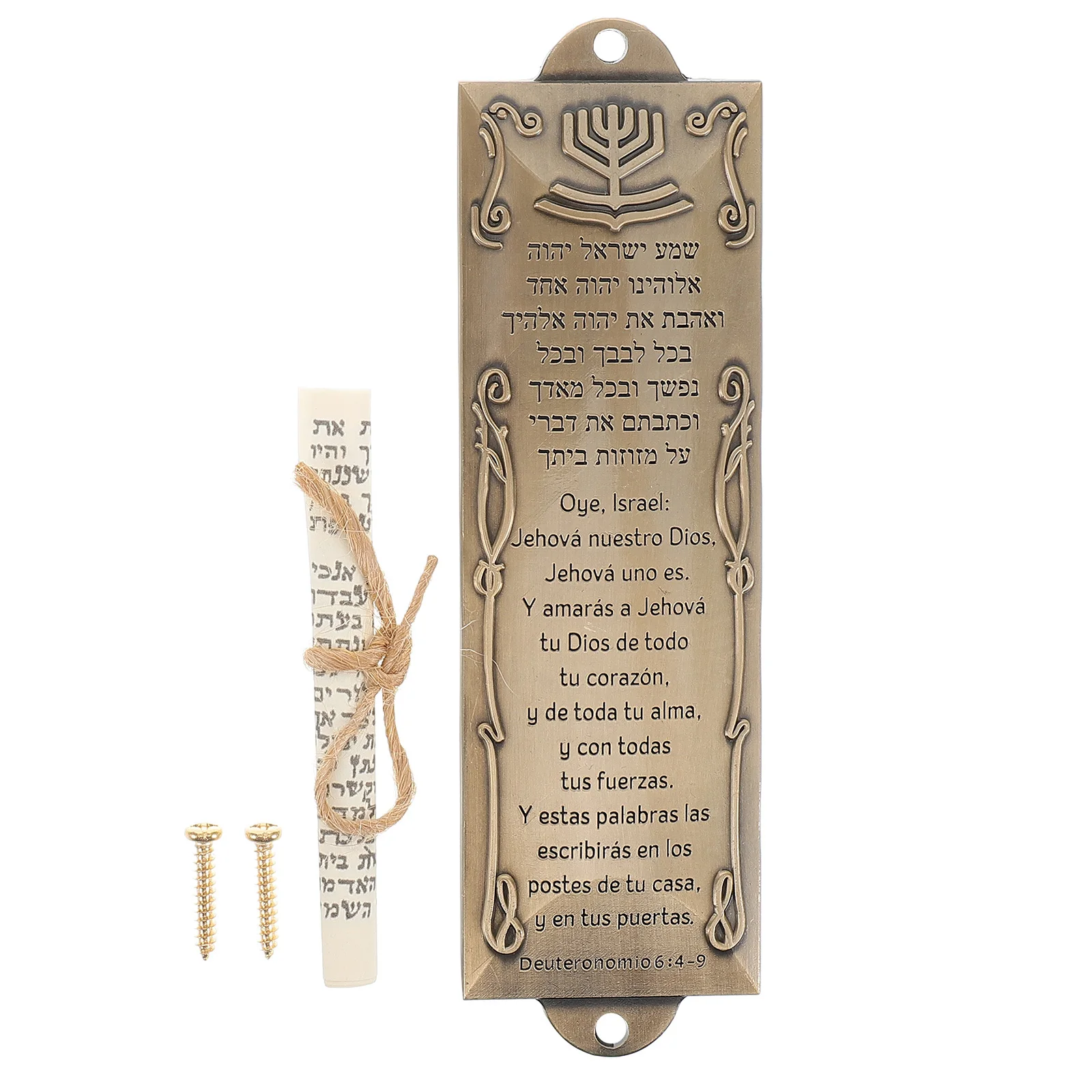 

Religious Mezuzah With Scroll For Door Jewish Home Blessing Metal Mezuzah Case Hispanic Heritage Decor Craftsmanship Protection